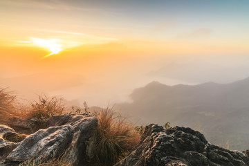 View of Phu Chi Fa at Chiang rai, Thailand