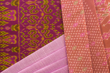 Thai silk close-up pattern texture