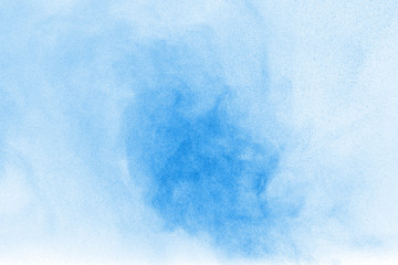 Abstract  blue powder cloud