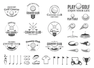 Tapeten Golf country club logo, labels, icons and design elements © Vlad Klok