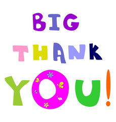 Big thank you text EPS 10