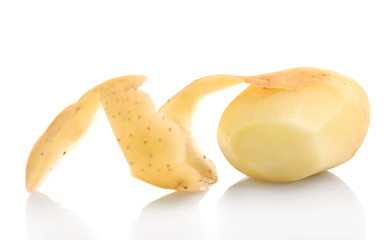 Young potato isolated on white