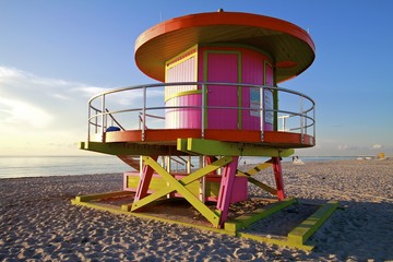 Art Deco lifeguard posts