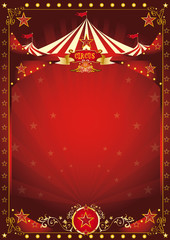 Fun red circus poster