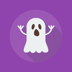 Halloween Flat Icon. Ghost