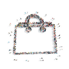 group  people  shape  bag shopping cartoon