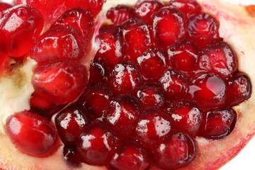 Juicy pomegranate, closeup