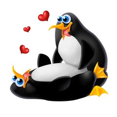 Naklejka premium pinguini sex