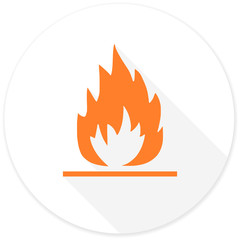 flame flat design modern icon