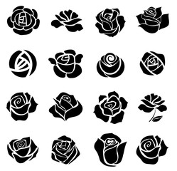 Roses design elements  - obrazy, fototapety, plakaty