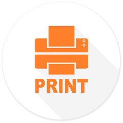 printer flat design modern icon