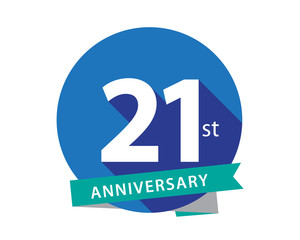 21 Anniversary Blue Circle Logo