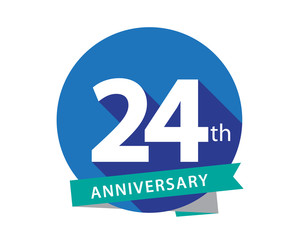 24 Anniversary Blue Circle Logo