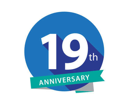 19 Anniversary Blue Circle Logo