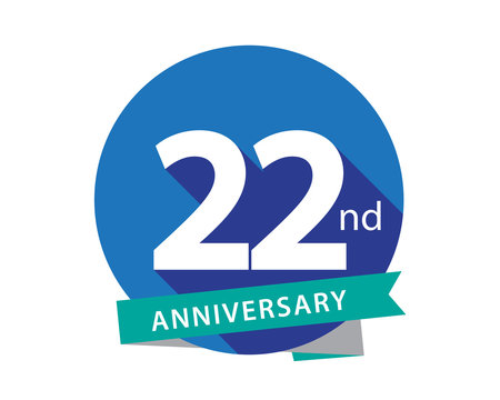 22 Anniversary Blue Circle Logo