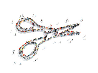 group  people  shape scissors