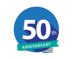 50 Anniversary Blue Circle Logo