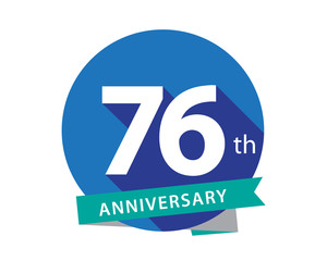 76 Anniversary Blue Circle Logo
