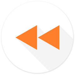 rewind flat design modern icon