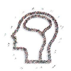 group  people shape  man isolated