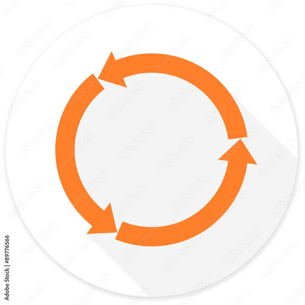 Poster refresh flat design modern icon