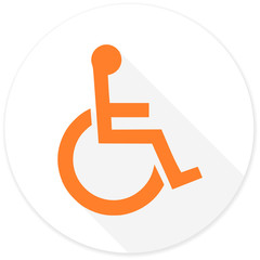 wheelchair flat design modern icon