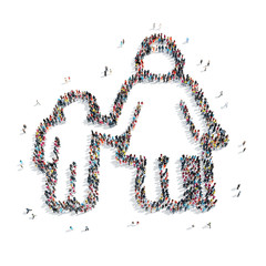 group  people  shape  old man