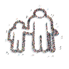 group  people  shape  old man