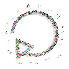 group  people  shape  arrow