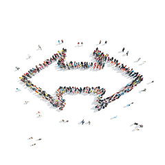 people  shape  arrow cartoon