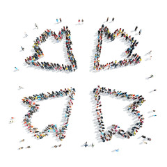 people  shape  arrow cartoon