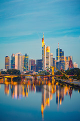 Fototapeta na wymiar Frankfurt after sunset