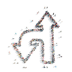 people  shape  arrow cartoon