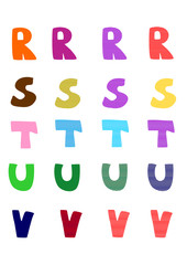 Vector illustration of alphabet letters