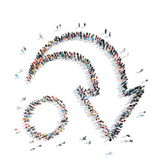 people  shape  arrow cartoon