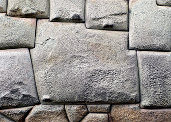 The famous twelve sided stone, in Cuzco, Peru. Finest Example of Inca masonry and skill - obrazy, fototapety, plakaty