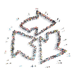 people  shape  arrow cartoon