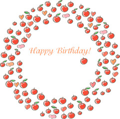Birthday card with apples