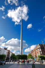 The Spire of Dublin also known as Spike is a large, 121.2 metres tall stainless steel pin-like...