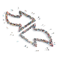 people  shape  arrow cartoon