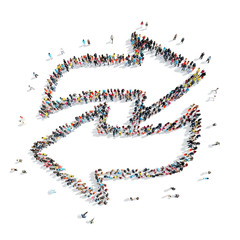 people  shape  arrow cartoon