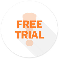 free trial flat design modern icon