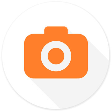 photo camera flat design modern icon