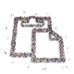 group  people  shape sheet  letter