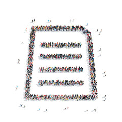 group  people  shape sheet  letter