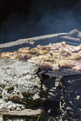 Fototapeta na wymiar meat on grill