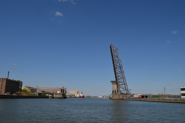 Fototapeta premium open bridge over canal