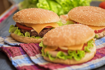 home made burgers
