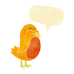 cartoon bird with speech bubble