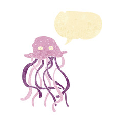 cartoon octopus with speech bubble
